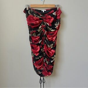 Vintage‎ Y2K Mini Dress Women's Large Roses Mesh Dark Floral Fairy Goth Grunge